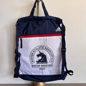 ADIDAS BOSTON MARATHON® 2020 B.A.A. AMPLIFIER SACKPACK BLUE & WHITE NWOT RUNNING
